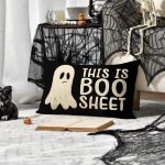 Halloween Pillow Cover 12X20 Inch Ghost Funny Halloween Saying Decoration Holiday Farmhouse Pillow Case Decor for Home Sofa Couch Indoor Outdoor