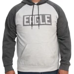 Mens Colour Block Hoody - GREY MEL