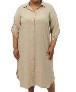 Ladies Plain Collar Tab Shirtdress - Image 3