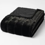 Black Faux Fur Blanket