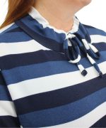 Ladies Stripe Funnel Neck Jersey - Image 4