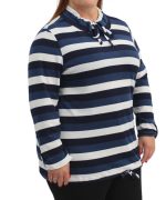 Ladies Stripe Funnel Neck Jersey - Image 2