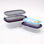 4Pc Plastic Container Set- Oval