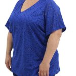 Ladies Printed Flutter Sleeve Top