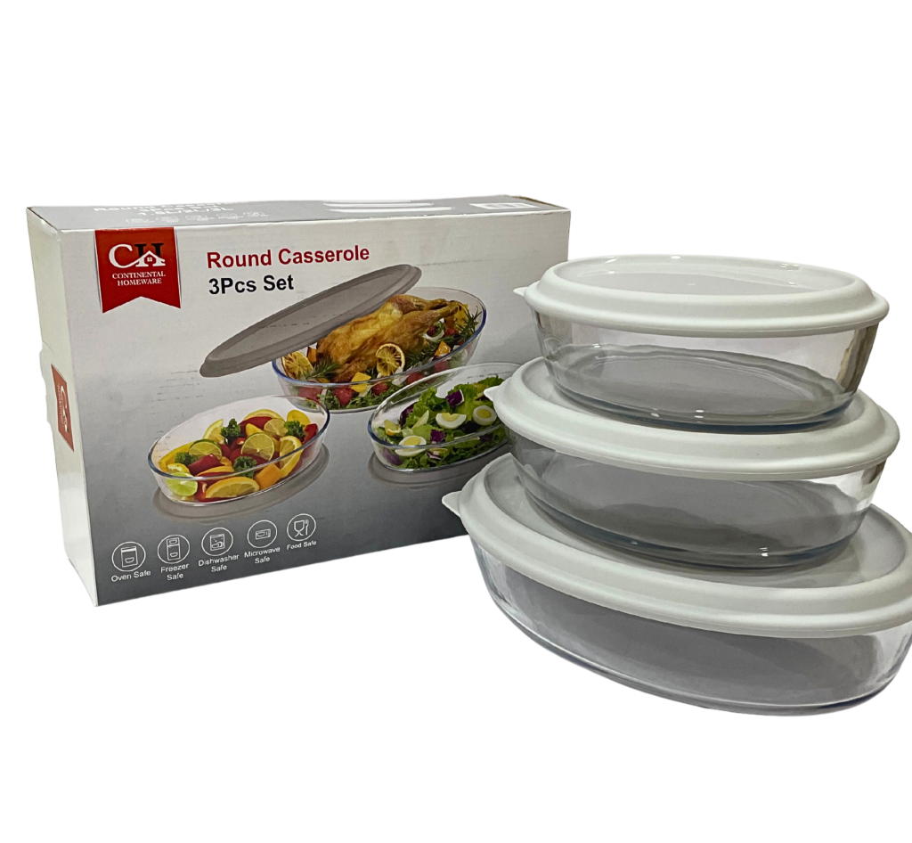 b8adb8fe-a1cb-41bd-b007-9190cd4ebfdc.png Glass Casserole 3Pc Set- Round - Image 1