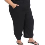Ladies Button Detail Capri