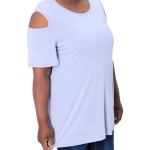 Ladies Plain Cold Shoulder Top