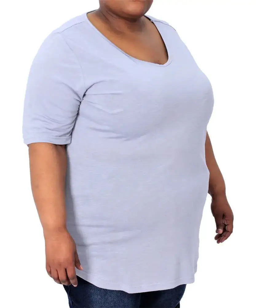 ladies-plain-vneck-tee-425.jpg Ladies Plain VNeck Tee - Image 1