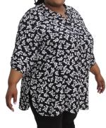 Ladies Printed Mandarin Blouse - Image 2