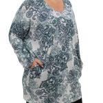 Ladies Printed Side Pockets Top